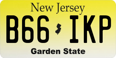 NJ license plate B66IKP