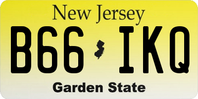 NJ license plate B66IKQ
