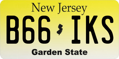 NJ license plate B66IKS