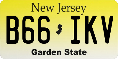 NJ license plate B66IKV