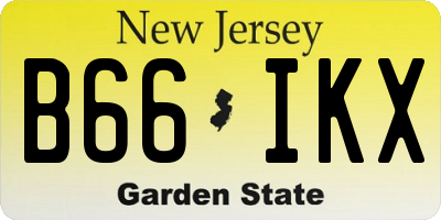 NJ license plate B66IKX