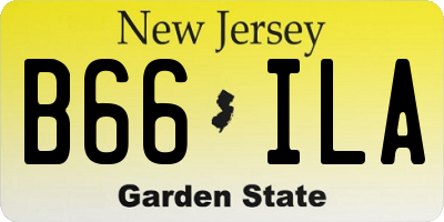 NJ license plate B66ILA