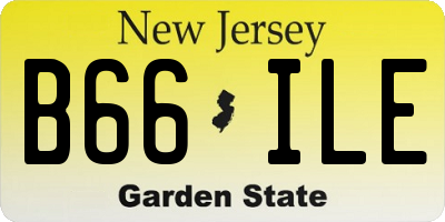 NJ license plate B66ILE