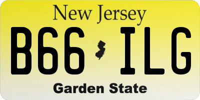 NJ license plate B66ILG