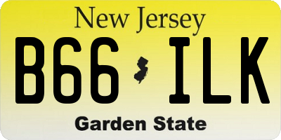 NJ license plate B66ILK
