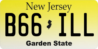 NJ license plate B66ILL