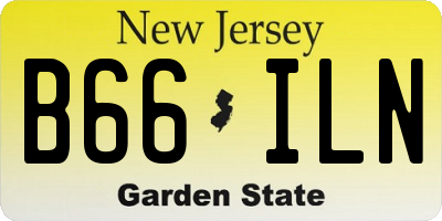NJ license plate B66ILN
