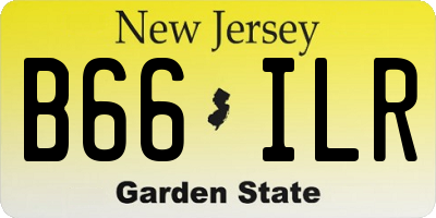 NJ license plate B66ILR