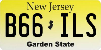 NJ license plate B66ILS