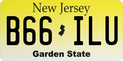 NJ license plate B66ILU