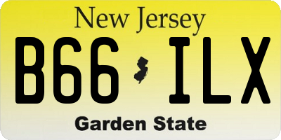 NJ license plate B66ILX