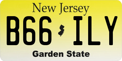 NJ license plate B66ILY