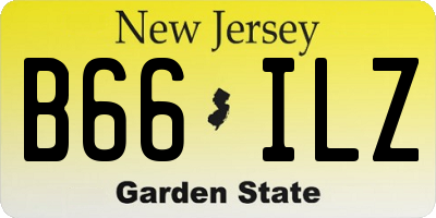 NJ license plate B66ILZ