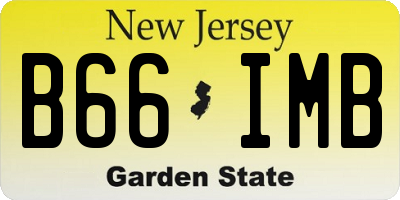 NJ license plate B66IMB