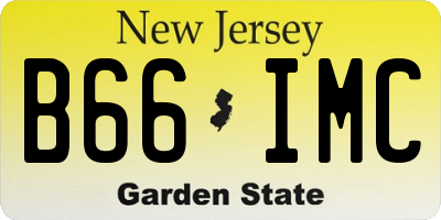 NJ license plate B66IMC