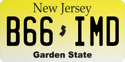 NJ license plate B66IMD