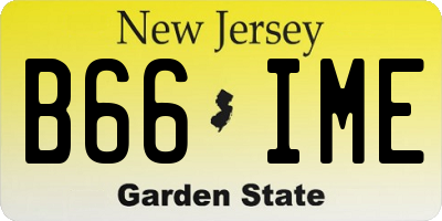 NJ license plate B66IME