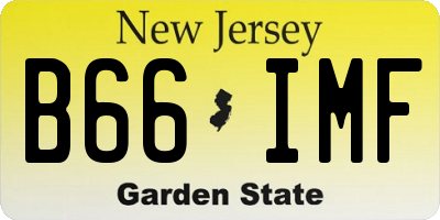 NJ license plate B66IMF