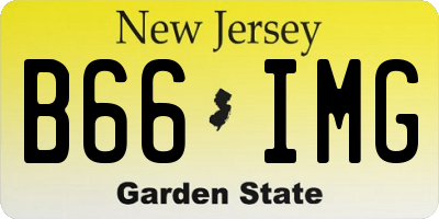 NJ license plate B66IMG