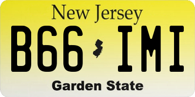 NJ license plate B66IMI