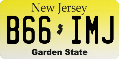NJ license plate B66IMJ