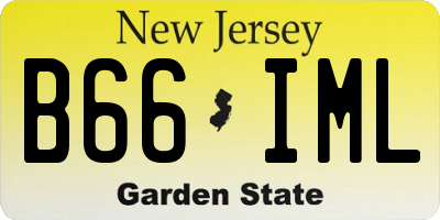 NJ license plate B66IML