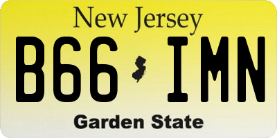 NJ license plate B66IMN