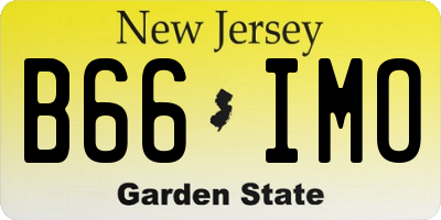 NJ license plate B66IMO