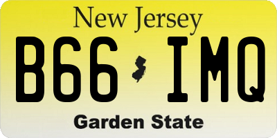 NJ license plate B66IMQ