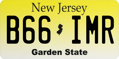 NJ license plate B66IMR