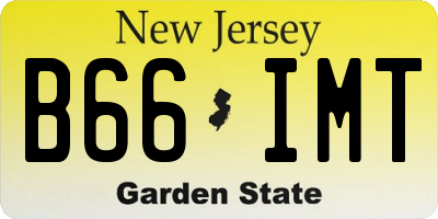 NJ license plate B66IMT