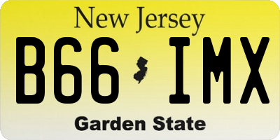 NJ license plate B66IMX