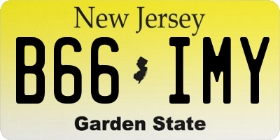 NJ license plate B66IMY