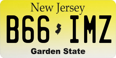 NJ license plate B66IMZ