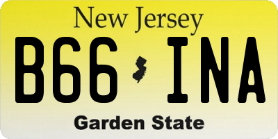 NJ license plate B66INA