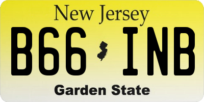 NJ license plate B66INB