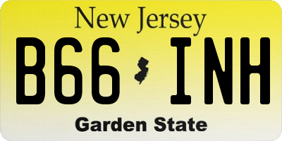 NJ license plate B66INH