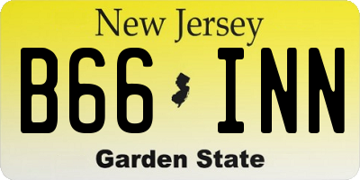NJ license plate B66INN