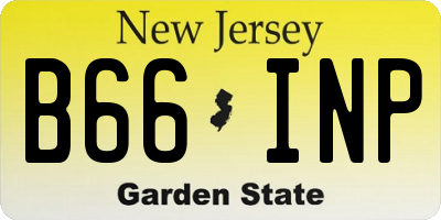 NJ license plate B66INP