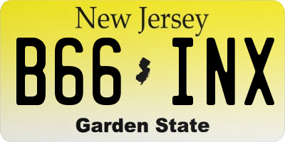NJ license plate B66INX