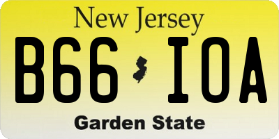 NJ license plate B66IOA