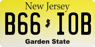 NJ license plate B66IOB