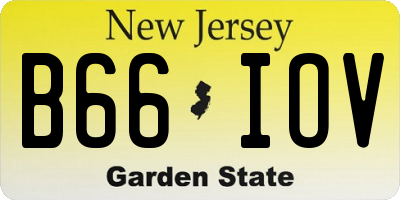 NJ license plate B66IOV