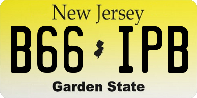 NJ license plate B66IPB