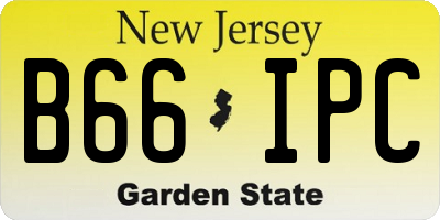 NJ license plate B66IPC