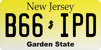 NJ license plate B66IPD