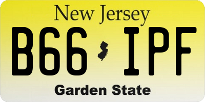 NJ license plate B66IPF