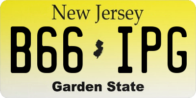 NJ license plate B66IPG