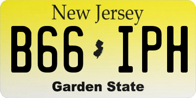 NJ license plate B66IPH