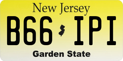 NJ license plate B66IPI